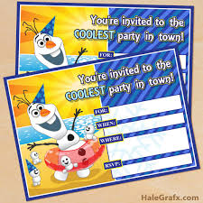 There is a free version, which is great with lots of font options. Free Printable Frozen Olaf Birthday Party Invitations