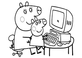 They power, time and track so much of our lives. Peppa And Mama With A Computer Coloring Page Free Printable Coloring Pages For Kids