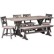 At farmhouse and cottage we specialize in custom farmhouse tables and cottage furniture. Urban Farmhouse 6 Piece Dining Set 1871 1872 4 1873 Afw Com
