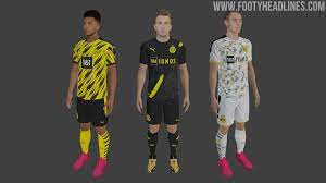 The base color of the shirt will be cyber yellow, while there is a bold graphic print that covers most of the front. Leaked Dortmund 20 21 Away Kit In Fifa 20 Home Third Predictions Footy Headlines