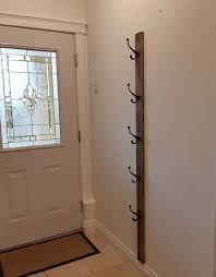 Rustic Aged Vertical Space Saver Coat Hanger Unit Robe Hooks Etsy Coat Rack Wall Coat Rack Wall Small Spaces Diy Coat Rack