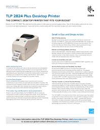 Find information on your zebra zd410 desktop printer drivers, software, support, downloads zd410 desktop printer support. Tlp 2824 Plus Desktop Printer Manualzz