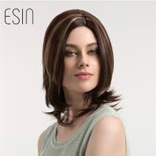 It looks great together and really opens up the whole look. Esin Medium Length Straight Bob Wig With Ends Curly Dark Brown Hair Blonde Highlights Synthetic Layered Haircuts Women S Wig Wig Withe Wig Wigwig Women Aliexpress
