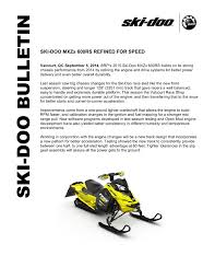Ski Doo Mxzx 600rs Refined For Speed
