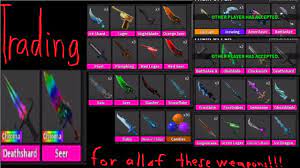 The knife features a jagged, neon green blade with black hemispheres of varying sizes on its. Trading Chroma Seer And Chroma Deathshard For 48 Weapons Murder Mystery 2 Youtube