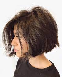 Fresh Bob For Alexusestellehair Back Was Undercut To Remove Bulk Allowing The Hair To Lay Better And R Haircut For Thick Hair Hair Styles Short Hair Trends