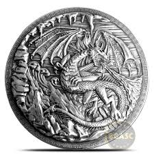 10 Oz Silver Rounds Dragon Vs Vikings Ultra High Relief 999 Fine Storytelling Round W Display Box