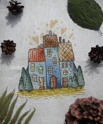 Houses Cross Stitch Chart, code AEr-102 Alla Erokhova | Buy online on  Mybobbin.com