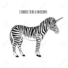 Siapa yang tidak merasa gemas dengan keindahan makhluk mitologi berwujud kuda yang memiliki warna rainbow dan mempumyai tanduk di dahinya ini. Vector Hand Drawn Sketch Zebra Unicorn Isolated On White Background I Choose To Be A Unicorn Print Lizenzfrei Nutzbare Vektorgrafiken Clip Arts Illustrationen Image 129387551