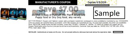 1 Purina Pro Plan Dog Food Or Puppy Food Coupon 7 00 Off Bag Expires 9 5 19 Pro Plan Dog Food Puppy Food Purina Pro Plan Dogs