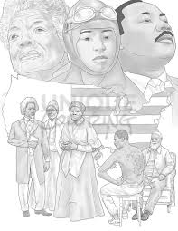 Print 2 to 4 to a page to save paper and to make it just the right size for interactive notebooks. Black History Art Grayscale Coloring Page Maya Angelou Harriet Tubman And Others Instant Download Printable File Pdf Unique Coloring