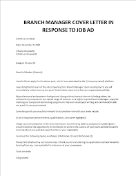 Your name, address, and phone number should appear at the top of your reference list. Branch Manager Cover Letter