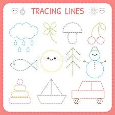 Preschool trace line worksheets free trace line worksheets for preschoolers this page has a lot of free printable different trace line worksheet for kids and preschool teachers. Tracing Lines Basic Writing Worksheet For Kids Working Pages For Children Preschool Or Kindergarten Worksheets Trace The Patt Stock Vector Illustration Of Colorful Line 113829382