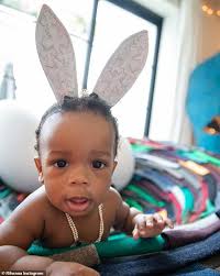 Baby's first Easter! Rihanna shares precious shots of her son rocking bunny  ears and collecting eggs | Daily Mail Online