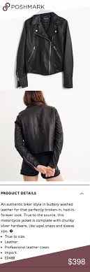 Madewell Washed Leather Motorcycle Jacket Washed Leather Leather Motorcycle Jacket Jackets