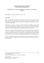 Malaysia foreign ownership foreign buyers in malaysia are restricted on the type of real estate they can buy. Pdf Land Value Indexation In Indonesia A Pilot Study In Pontianak City Agus Mahendra Academia Edu