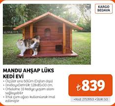 Mandu Ahsap Luks Kedi Evi Indirimde Market