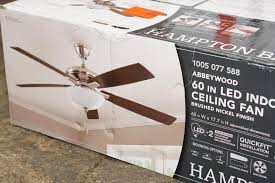 5 out of 5 stars. Sold Price Hampton Bay 60 Inch Led Indoor Ceiling Fan Brushed Nickel December 2 0120 6 00 Pm Est