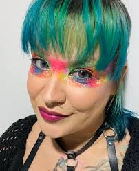 Tuesdays Makeup Theme was Space. I did a rainbow galaxy