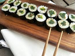 Sushi Mit Spinat Vegan Glutenfrei Hoso Maki Vegane Rezepte Rezept Sushi Vegane Rezepte Rezepte