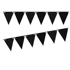 Black And White Pennant Banner Png Black Polka Dot Solid Black 10ft Vintage Pennant Banner Paper Triangle Bunting Flags For Weddings Birthdays B Pennant Banners Bunting Flags Black Polka Dot