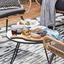 Les offres table haute dans les catalogues castorama. Table Basse De Jardin Goodhome Morillo Acier Noir O50 Cm Castorama