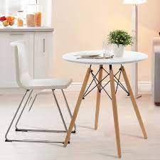 Get the best deals on round dining furniture sets. Artiss Round Dining Table 4 Seater 60cm Cafe Kitchen Retro Timber Wood Mdf Tables White Amazon Com Au Home