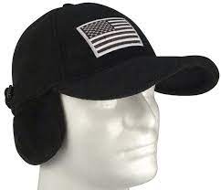 Black Polar Fleece Tactical Cap Hat W Earflaps And Removable Silver Patch 617633993120 Ebay Velcro Patches Caps Hats Polar Fleece