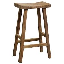 I always kind of liked the bright plastic ones, but these carved wooden ones are the bomb! Garver Rustic Lodge Brown Teak Wood Backless Outdoor Bar Stool Kathy Kuo Home