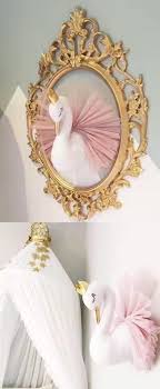 Swan Wall Decor Swan Nursery Decor Gold Nursery Decor Swan Baby Shower