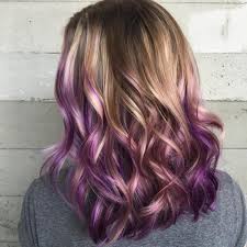 Light Brown Hair With Blonde Purple Balayage Purple Blonde Hair Purple Ombre Hair Purple Balayage