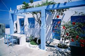 Greek Garden Climbing Plants Bright Flowers Blue And White Greek Garden Greek Decor Mediterranean Garden