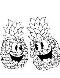 The full color version is in my bestie club. A Pair Of Happy Pineapple Coloring Page Download Print Online Coloring Pages For Free Color Nimbus