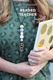 Diy Beaded Teacher Lanyard Something Turquoise