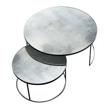A mirror cabinet can still be functional is has an extra shelf for books and magazines. Buy Ethnicraft Heavy Aged Mirror Coffee Table Set Round Clear Amara