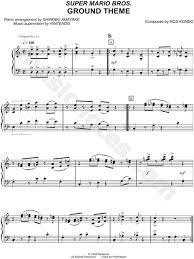 Print And Download Super Mario Bros Ground Theme Sheet Music From Super Mario Brothers Arranged For Piano Super Mario Brothers Super Mario Bros Mario Brothers
