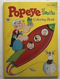Vintage 1970 Popeye And Swee Pea Coloring Book Ebay In 2020 Coloring Books Vintage Coloring Books Books