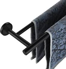 Maybe you would like to learn more about one of these? Jqk Black Double Towel Bar 18 Inch Stainless Steel Towel Rack Bathroom Towel Holder Matte Black Wall Mount T In 2021 Towel Rack Bathroom Towel Rack Bath Towel Racks