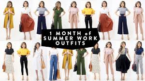 1 Month Of Summer Work Outfit Ideas Business Casual Work Office Wear Lookbook Miss Louie Youtube Work Outfit Business Casual Work Work Outfits Women