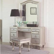 Lex Metallic Platinum Dressing Table Set Bedroom Vanity Set Vanity Table Set Bedroom Vanity