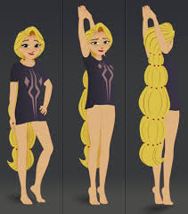 Rule 34 - Blonde Hair Disney Disney Channel Disney Princess Female Female  Green Eyes Long Hair Looking At Viewer Mehefin013 Rapunzel Stretching  T-shirt Tangled Tangled: The Series Visible Pussy | 9294955