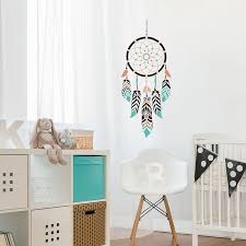 Dream catcher big trio white handmade with ribbons and laces and pompoms 42 cm. Dream Catcher Wall Art Stencil Trendy Easy Stencils Contemporary Wall Stencils By Cutting Edge Stencils Houzz