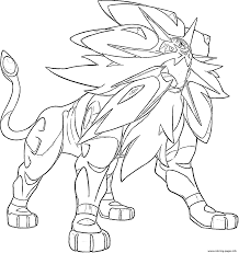 Download printable necrozma pokemon coloring page. Solgaleo Pokemon Legendary Generation 7 Coloring Pages Printable