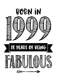 Verjaardagskaart Born In 1999 Verkrijgbaar Bij Kaartje2go Voor Nbsp 0 99 18th Birthday Cards 19 Birthday Quotes 18th Birthday