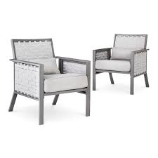 Blake 2 Piece Metal Woven Strap Patio Club Chair Set Threshold