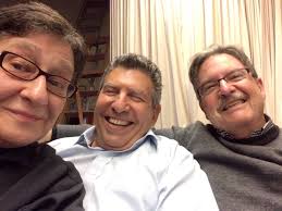 Lena, Jack & Allen enjoying a quiet moment before performing at the  Melbourne Jewish Comedy Festival. Had a ball performing a scene from our  new show "OMG" which will be at Chapel