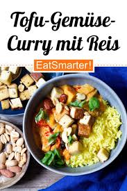 Tofu Gemuse Curry Mit Reis Und Nussen Rezept In 2020 Gemuse Curry Curryreis Tofu
