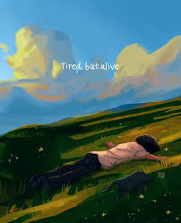 tired… but still choosing to stay🥹, ., ., ., ., .#tired #naturelovers #procreateanimation #alone #insta