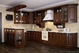 Dark Wood Cabinets White Appliances Kitchen Design Traditional Kitchen Design Italian Kitchen Design
