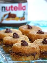 Kunafa Mit Nutella Kunafa Bil Nutella Agyptische Rezepte Ramadan Essen Einfacher Nachtisch Rezepte